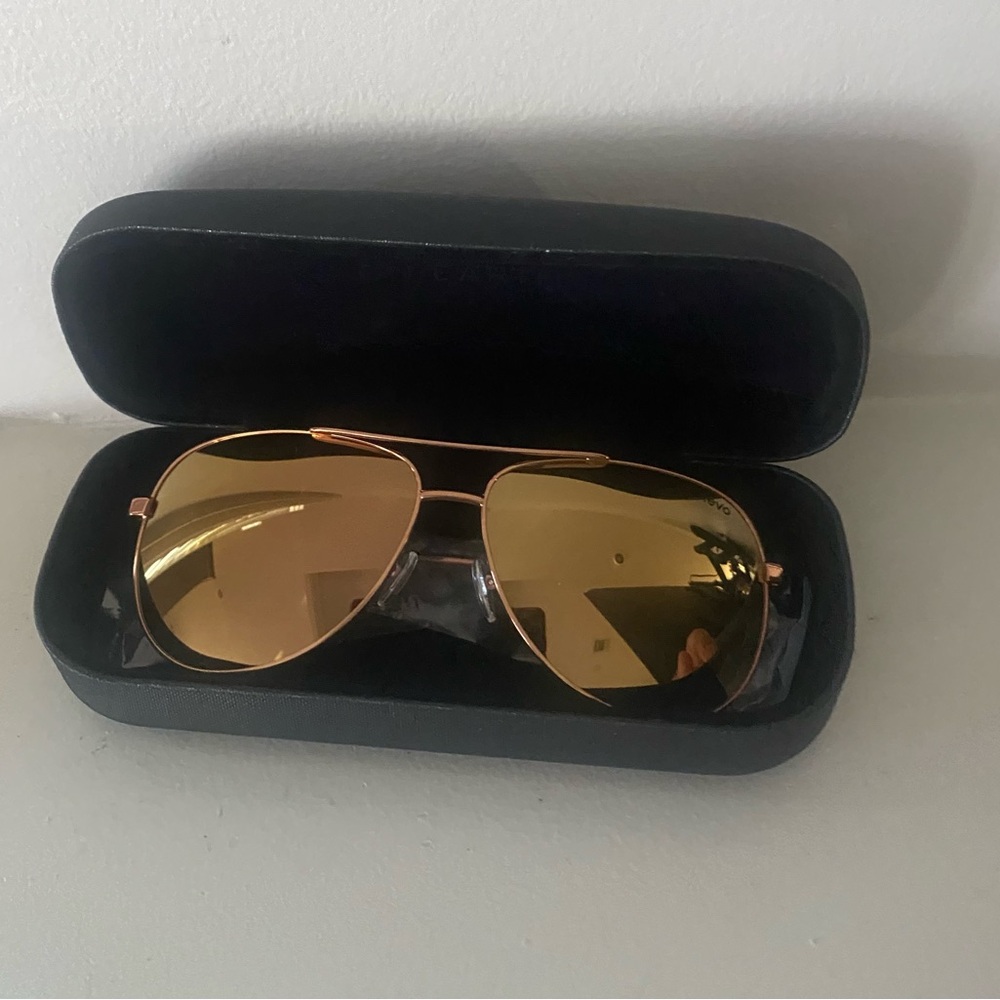 REVO Rose Gold Relay Sunglasses with Case